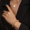 4K Gold Bracelets for Women Men Bracelet Byzantine Link Chain Bracelet for Women Gold Stackable Bracelets Gifts (6.5'' 7" 7.5" 8" 8.5") - Image 2