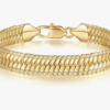 Gold Bracelets for Women & Men - 14K Gold Byzantine Link Chain Bracelet – Elegant Unisex Jewelry in Multiple Sizes