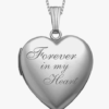 Forever In My Heart Locket Necklace for Women That Hold Pictures in Sterling Silver or Yellow Gold