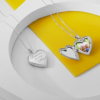 Forever In My Heart Locket Necklace for Women That Hold Pictures in Sterling Silver or Yellow Gold - Image 3
