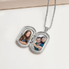 Sterling Silver Dog Tag Locket – 1" x 1-1/4" Keepsake Pendant in Sterling Silver - Image 2