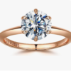 Moissanite Rings for Women – Round D Color VVS1 Clarity Lab-Created Moissanite Ring – Timeless and Elegant Jewelry