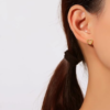 Sterling Silver Plain Hollow Heart Stud Earrings – Hypoallergenic Jewelry for Women – Elegant and Timeless - Image 2