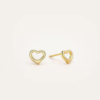 Sterling Silver Plain Hollow Heart Stud Earrings – Hypoallergenic Jewelry for Women – Elegant and Timeless - Image 3