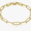 Gold Bracelets for Women & Men Bracelet 14K Paperclip Gold Chain Bracelets 5 Sizes