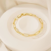 Gold Bracelets for Women & Men Bracelet 14K Paperclip Gold Chain Bracelets 5 Sizes - Image 3