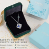 MOOSEA Moissanite Necklace – A Christmas gift for women featuring a 1.2ct D-color VVS1 clarity Moissanite stone set in a love knot design on an S925 sterling silver chain. A perfect anniversary, Valentine's, or birthday gift for wives or women. - Image 2
