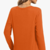 HOTGIFT Women's Long Sleeve Tunic Tops Casual Crewneck T-Shirts Front Twist Top Tee Blouse For Leggings - Image 3